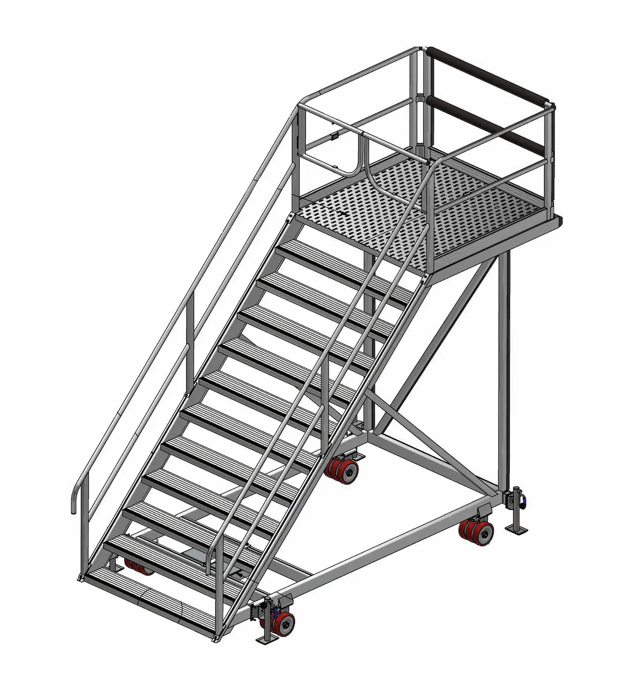 Cable Installation Access Platform for Train Manufacturing